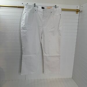 NEW NYDJ White Joni Hight Rise Relaxed Capri 25in Inseam 18WT
